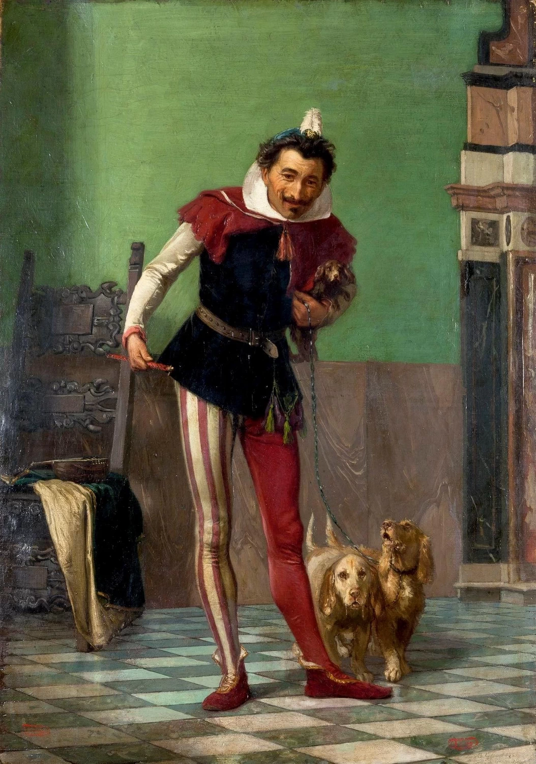 Giullare con cani